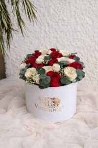 caja de rosas preservadas, San Valentín, rose inglesa, rose de jardín