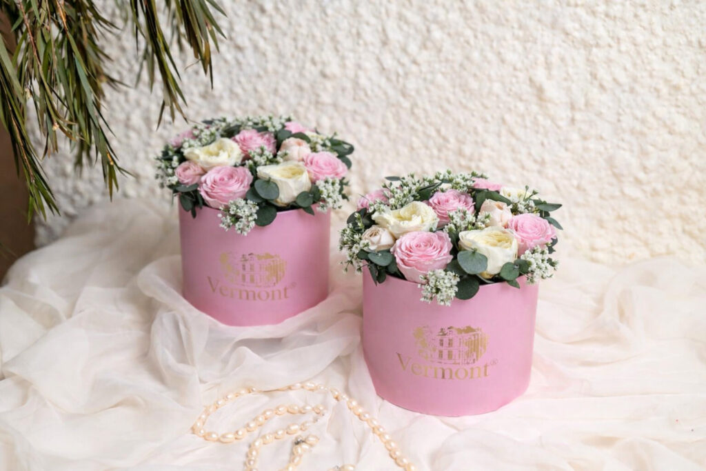 Caja de flores preservadas, rosa eterna, rosa de jardín inglesa, día de la madre, día de la mujer