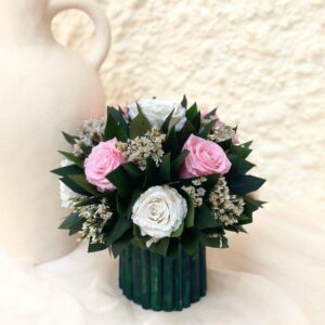preserved floral bouquet, preserved limonium