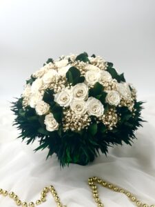 preserved grevillea and roses bouquet